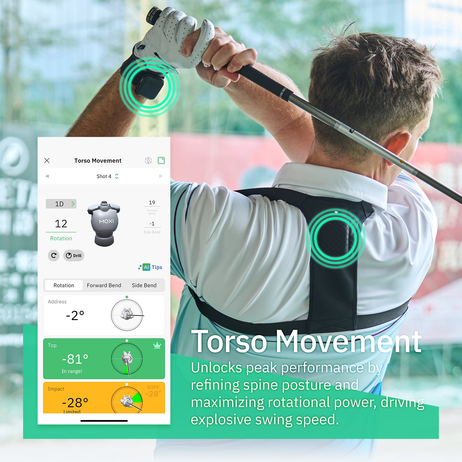 MOXI SwingMotion | Advanced Golf Swing Trainer and Motion Tracking System